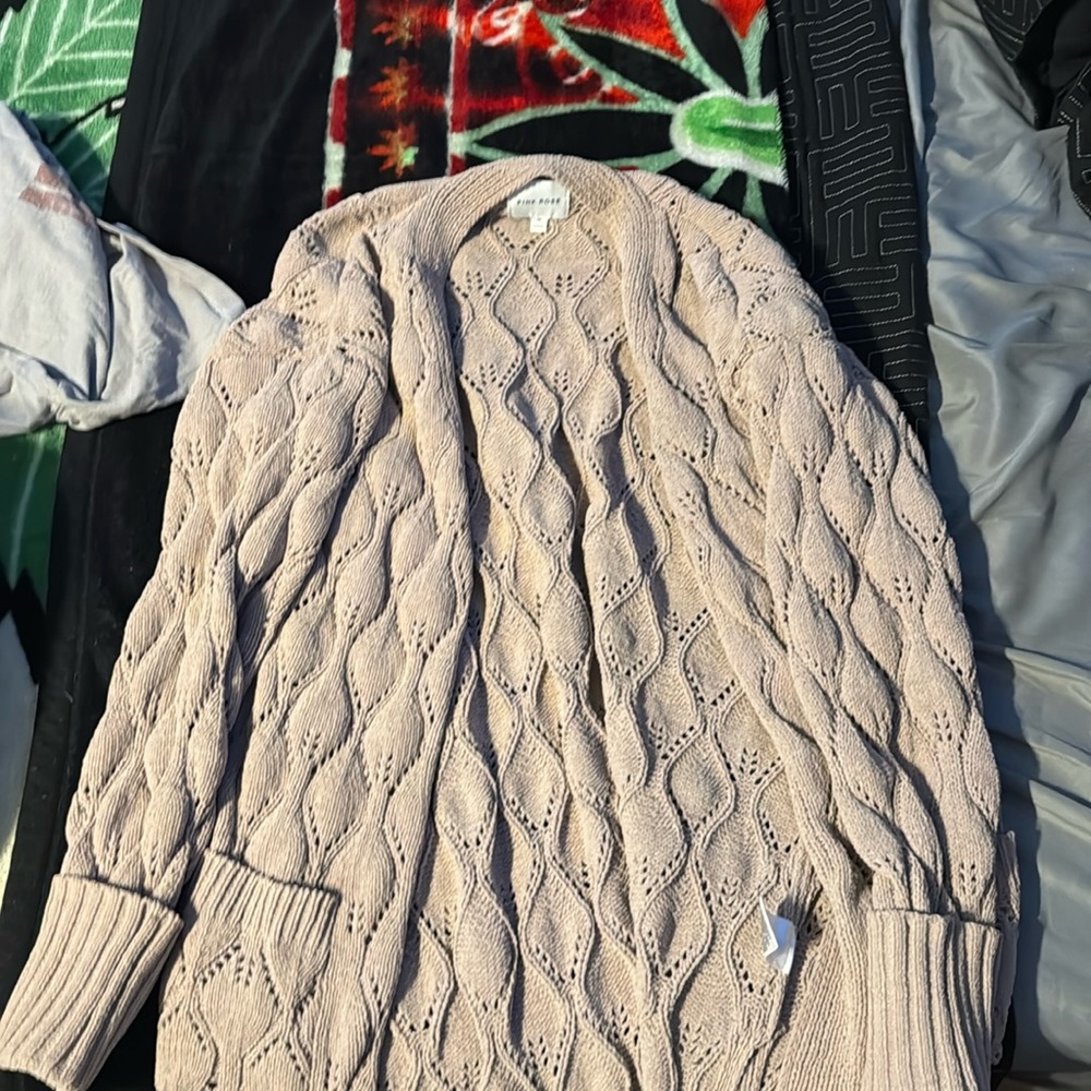 Pink rose cardigan